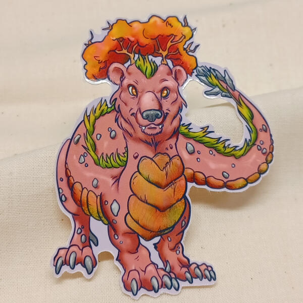 Autumn Inspired Dragon Sticker - Gloss